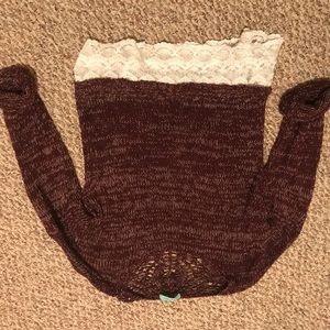 Medium filly flair sweater with lace detail